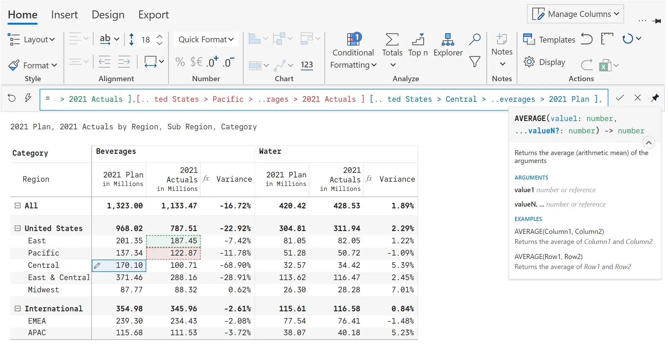 Edit validate update data in existing reports