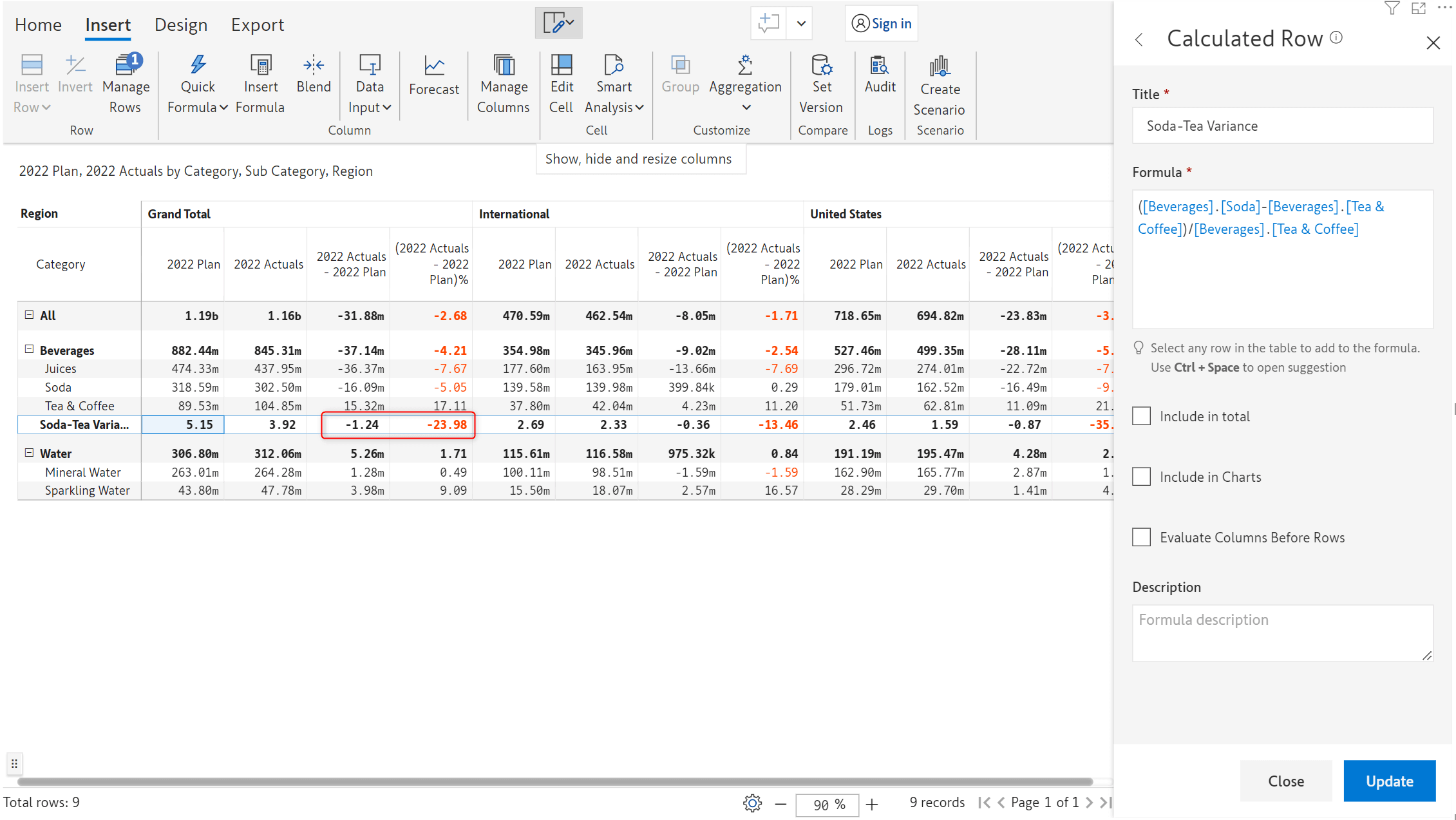 Evaluate columns before rows - disabled