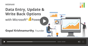 Data Entry, Update & Write Back Options with Power BI