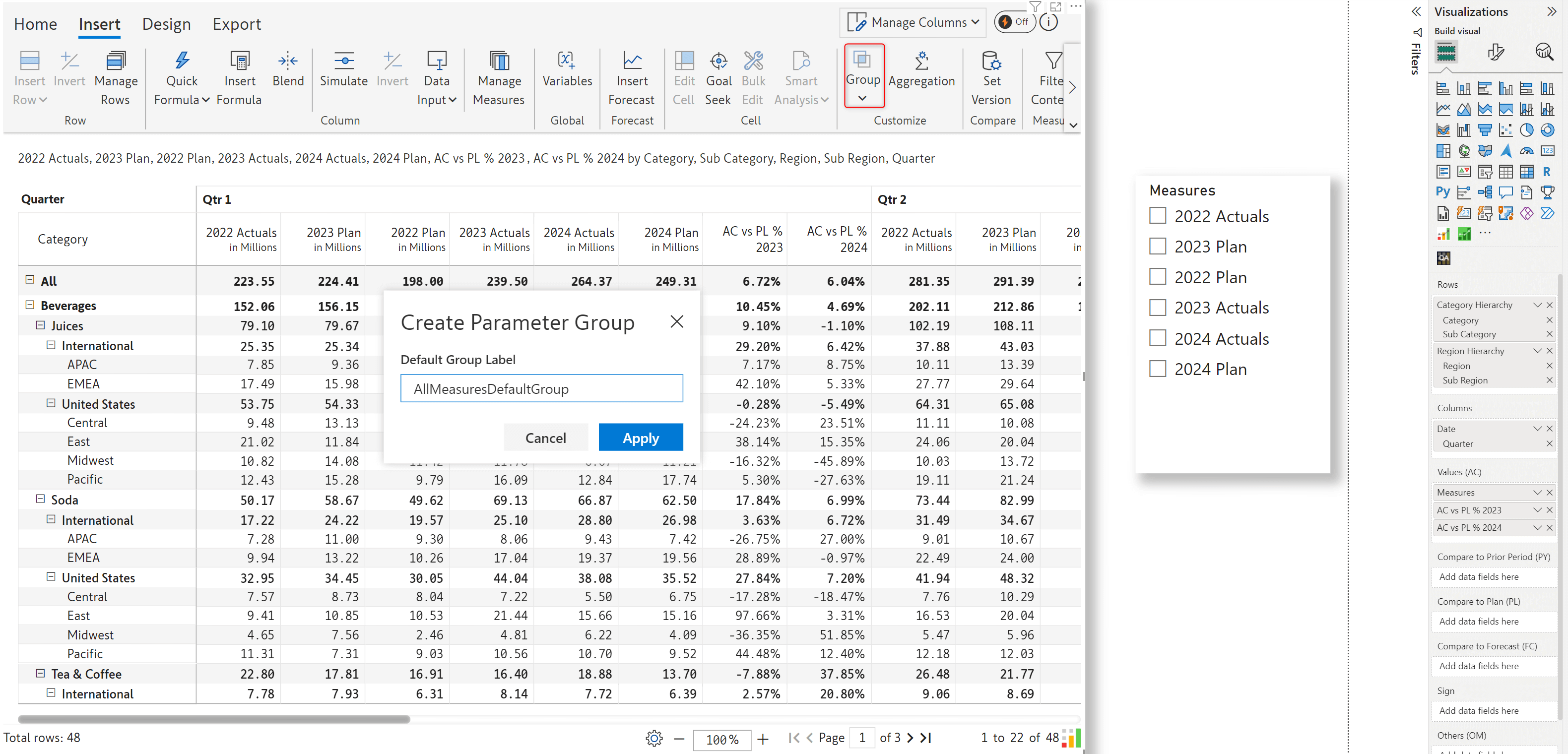 Field param default group