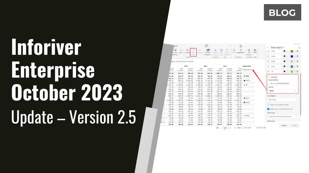 Infobridge Inforiver Inforiver Enterprise October 2023 Update – Version 2.5