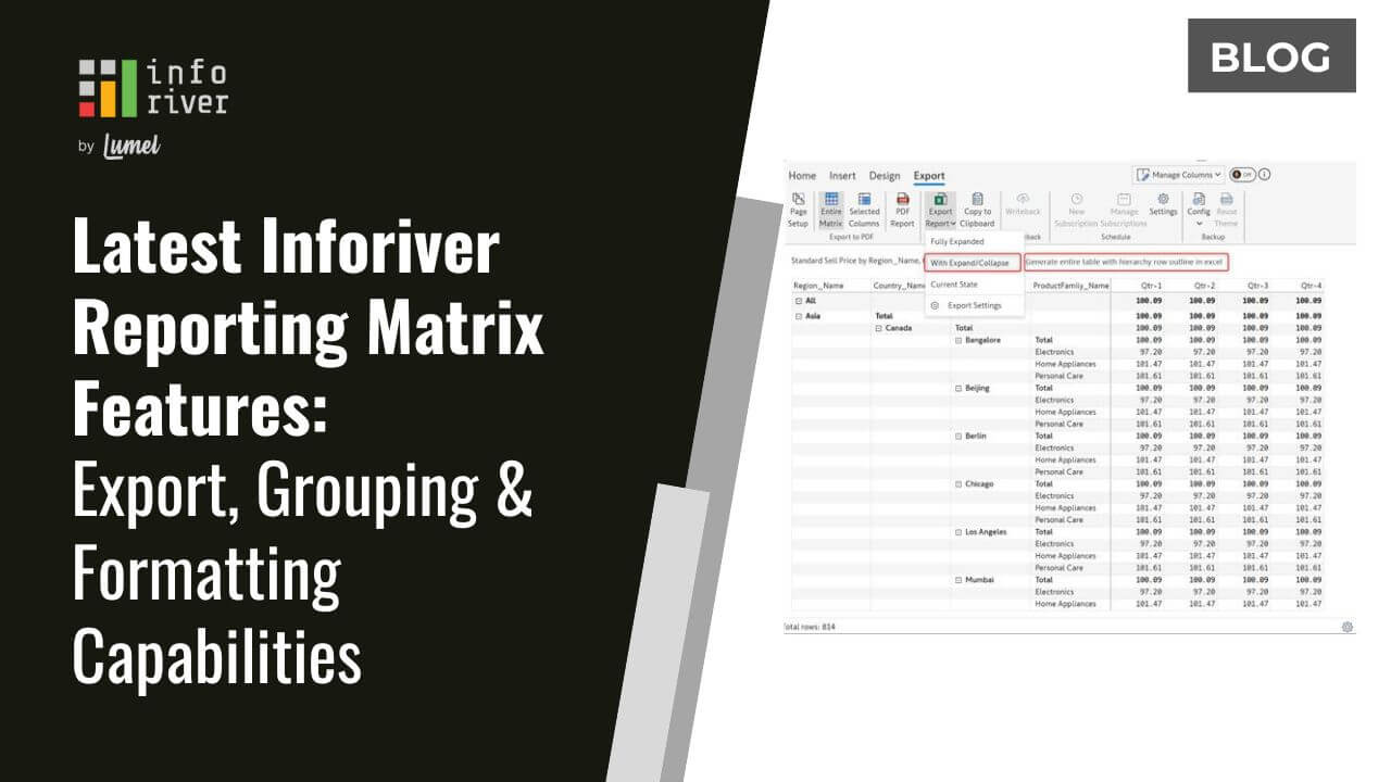 Latest Inforiver Reporting Matrix Features to Enhance your Report Layouts with the New Export, Grouping & Formatting Capabilities&nbsp;