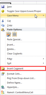 Comments in Excel 2016