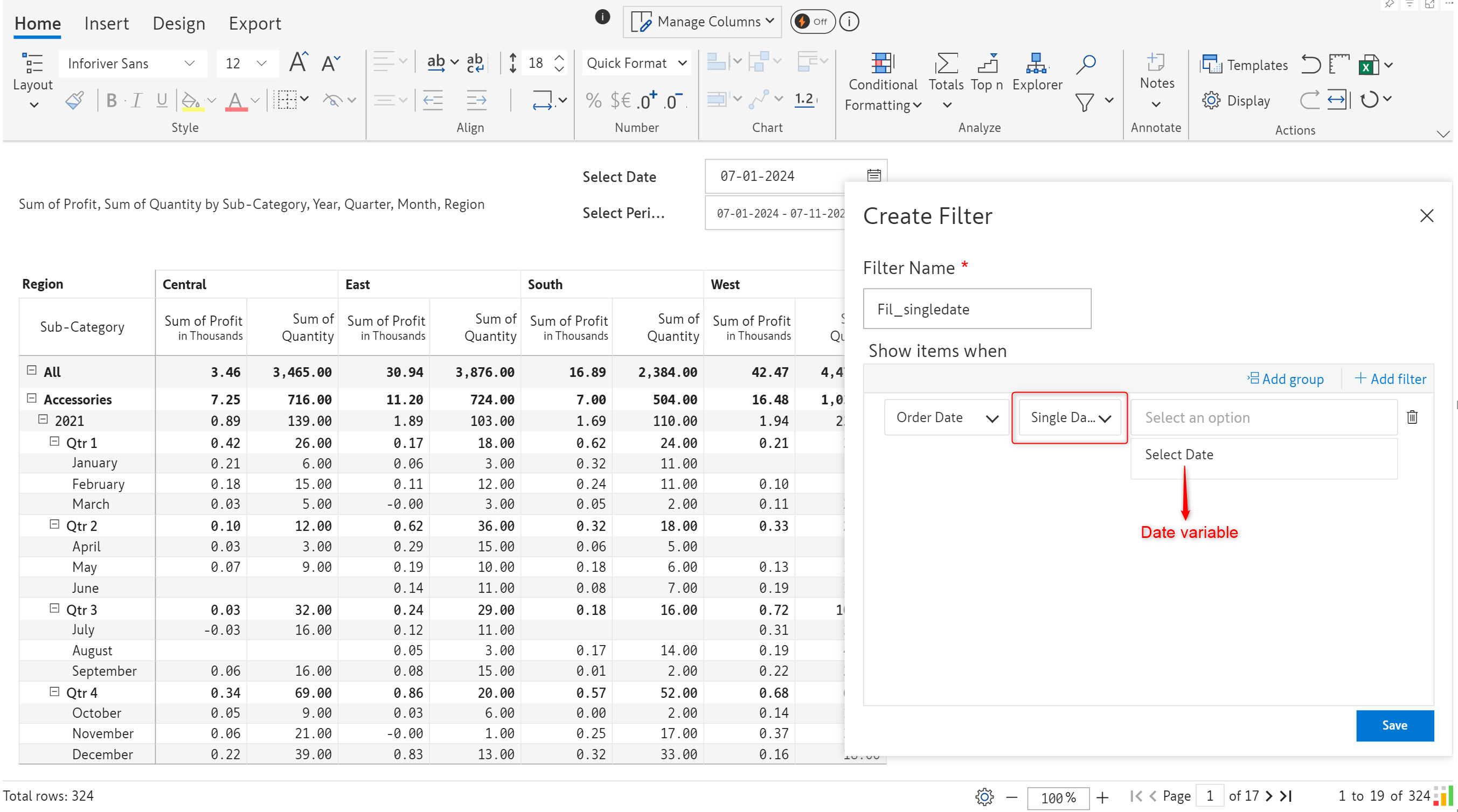 date-filter-variables