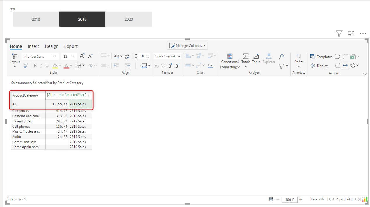 double click to change column name dynamically in powerbi