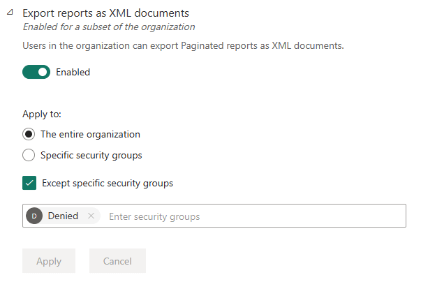 enabled-for-entire-organization-except-certain-groups