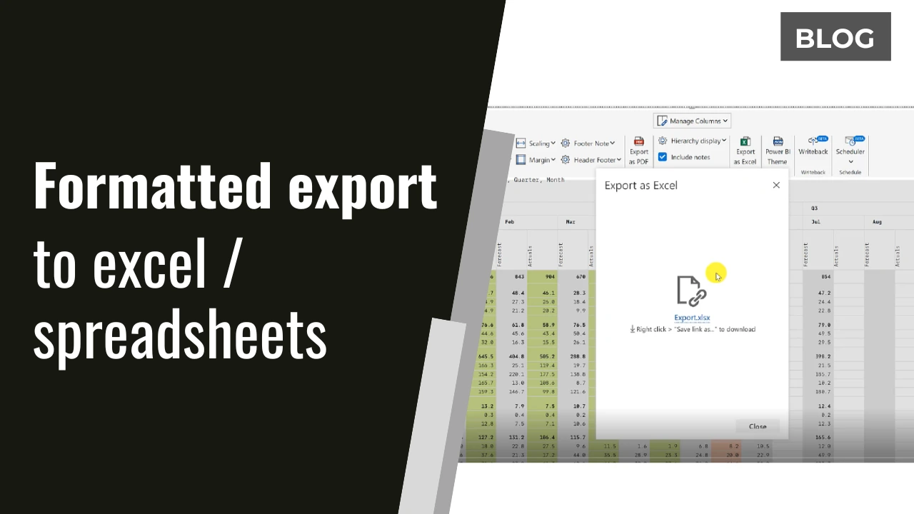 Formatted Export to Excel / Spreadsheets in Power BI