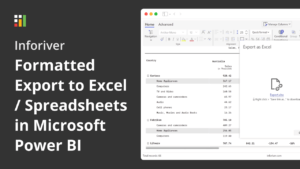 Formatted Export to Excel/Spreadsheets in Microsoft Power BI