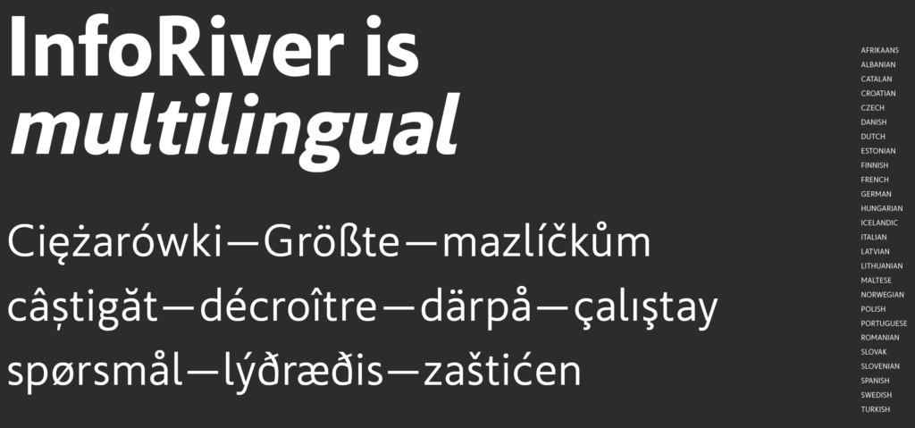 Inforiver multilingual