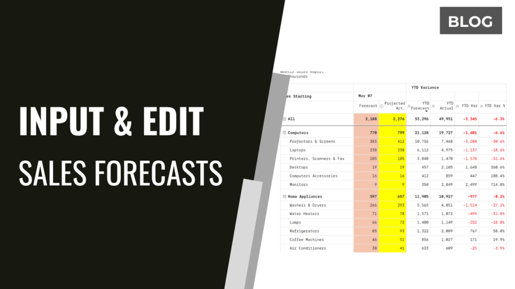 Input & Edit Sales Forecasts in a Power BI Report