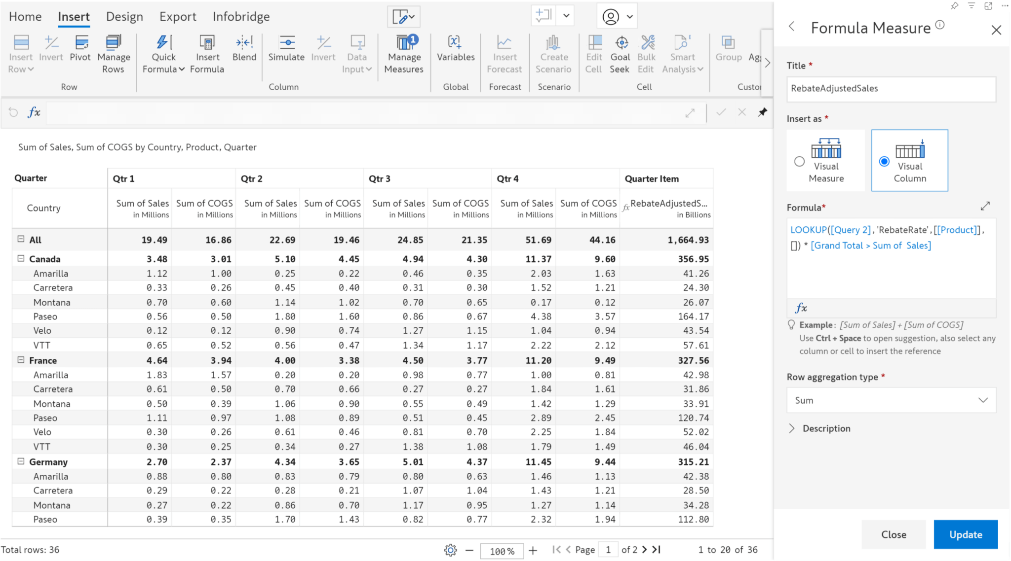 Infobridge Inforiver Inforiver Update: Writeback Matrix, Lookup Visuals & More