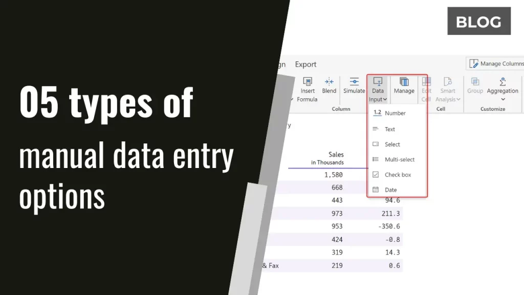 5 Types of Manual Data Entry options in your Power BI Table / Matrix