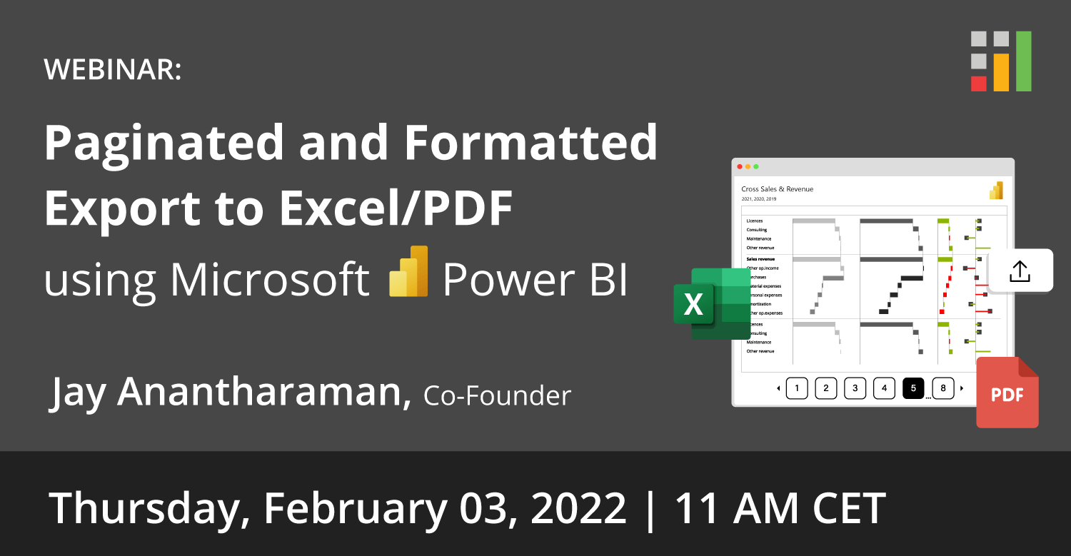 Paginated and Formatted Export to Excel/PDF using Microsoft Power BI