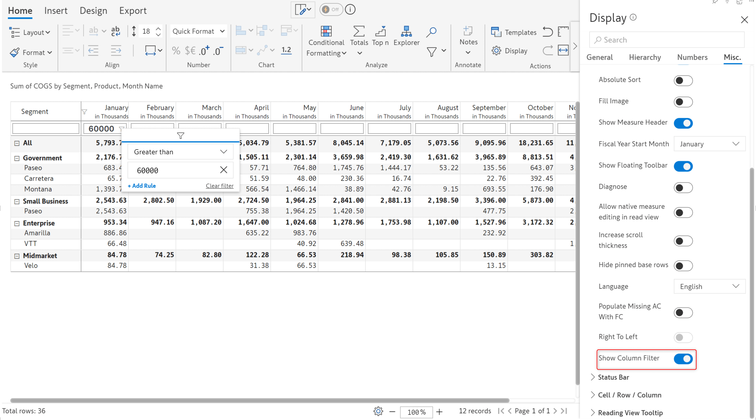 show-column-filter-interface