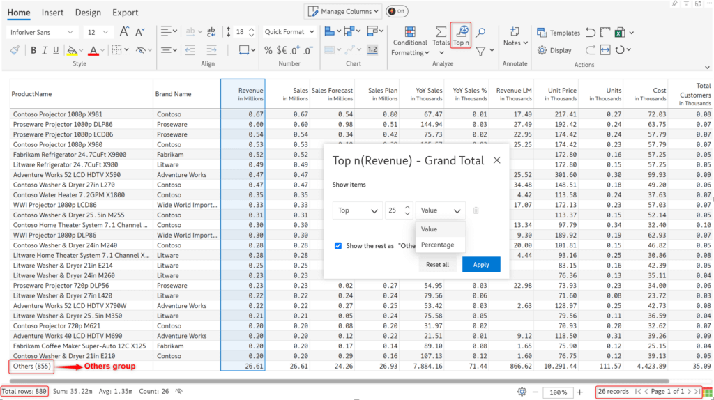 Power Report Table Examples Premium Table for Power BI | Fast, High-Volume Reporting