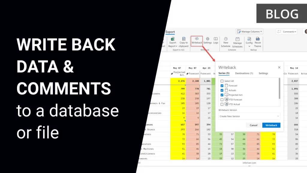 Write back data & comments to a database or file